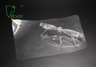 Volle transparente zahnmedizinische schützende Abnutzung, klare Gesichts-Schild-Maske mit Rahmen