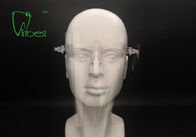 Volle transparente zahnmedizinische schützende Abnutzung, klare Gesichts-Schild-Maske mit Rahmen