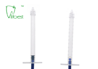 Medizinische Wegwerfspritze mit Verschluss-Beleg-zahnmedizinischer Plastikspritze der Nadel-1ml Luer