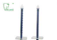 Medizinische Wegwerfspritze mit Verschluss-Beleg-zahnmedizinischer Plastikspritze der Nadel-1ml Luer